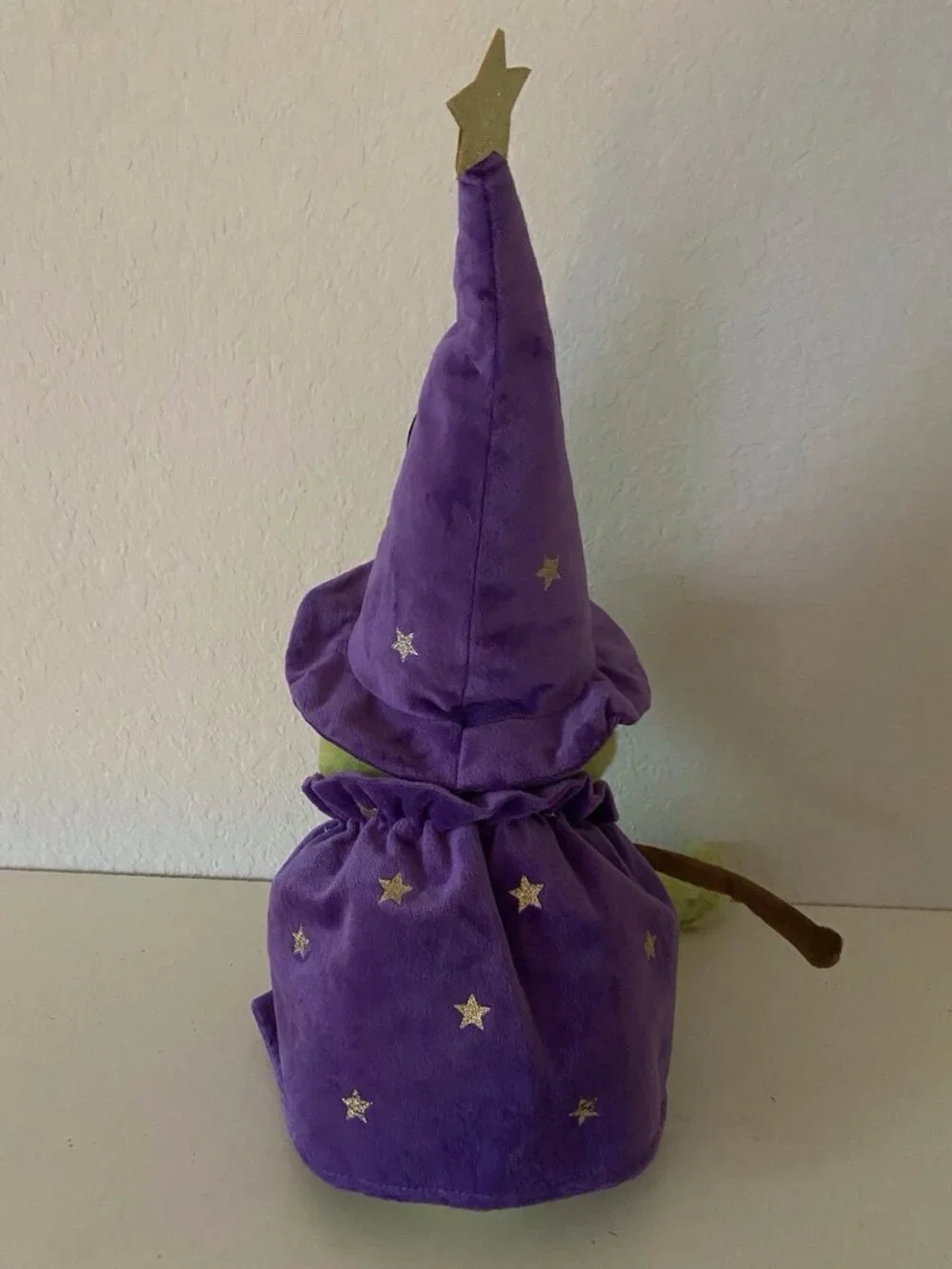 Moonlight Manor Frog Wizard With Hat & Wand Plush Green/Purple Halloween VIRAL - Picture 6 of 11